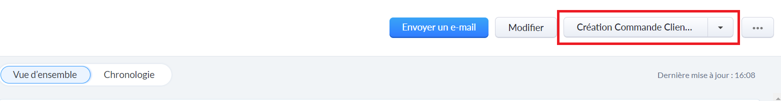 Création de commande