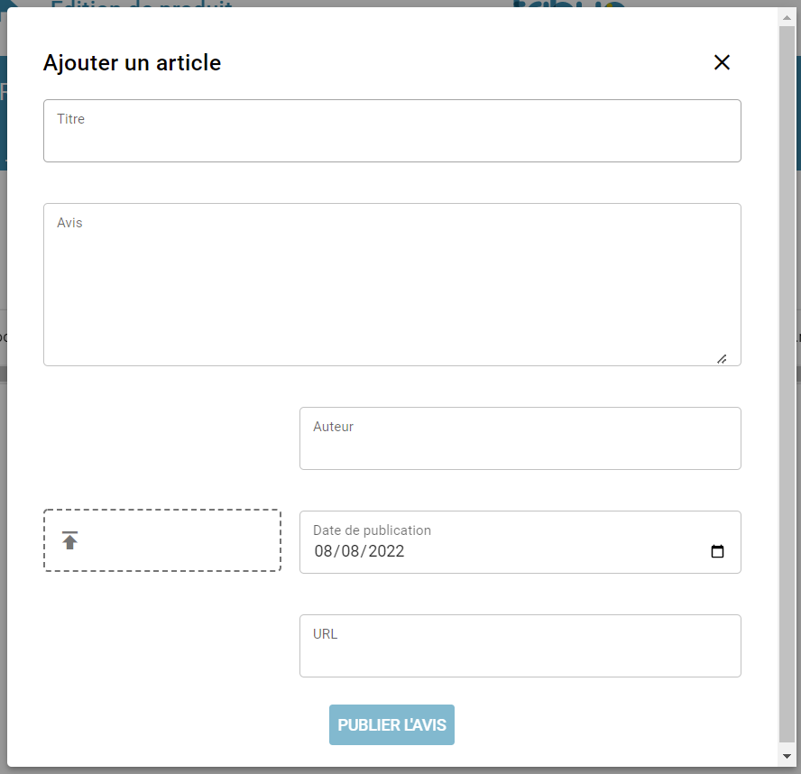 Édition d'article de presse Édition d'article de presse
