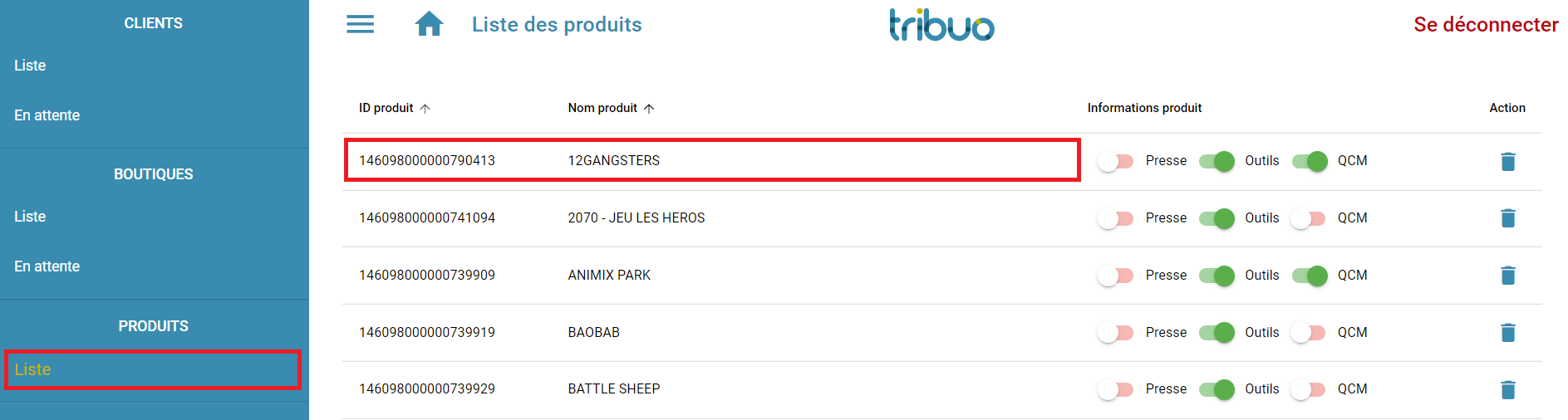 Édition d'article dans la Boutique en ligne Édition d'article dans la Boutique en ligne