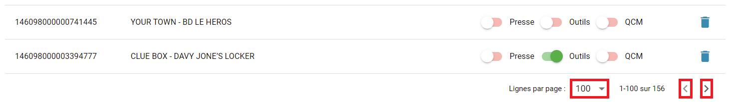 Naviguer dans la page produits Naviguer dans la page produits