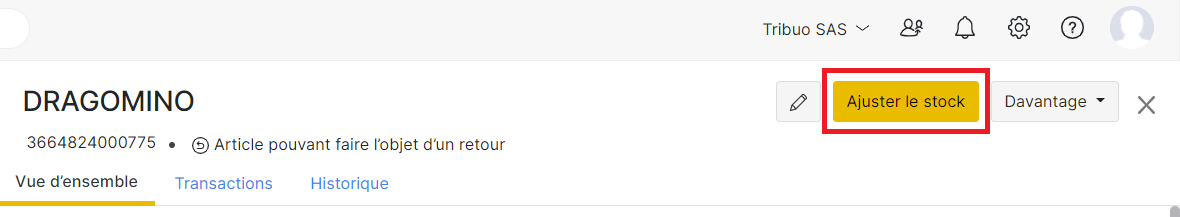 Ajuster le stock d'un article dans Zoho Ajuster le stock d'un article dans Zoho
